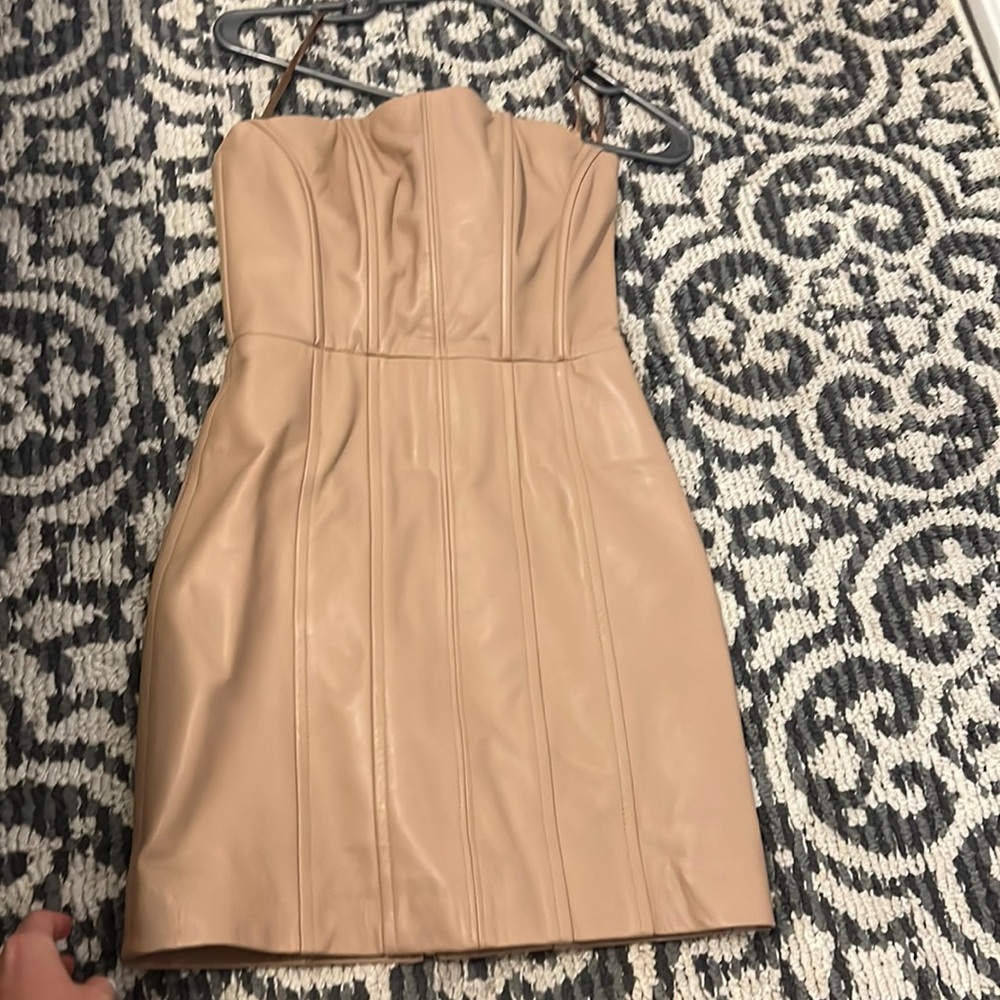 Brand new real leather dress